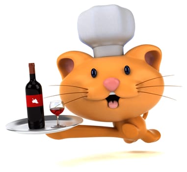 Fun cat - 3D Illustration