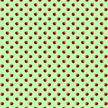 Seamless pattern with red paprika on a light green background