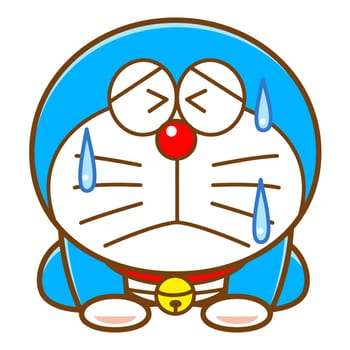 doraemon character japan manga sweating illustration editorial