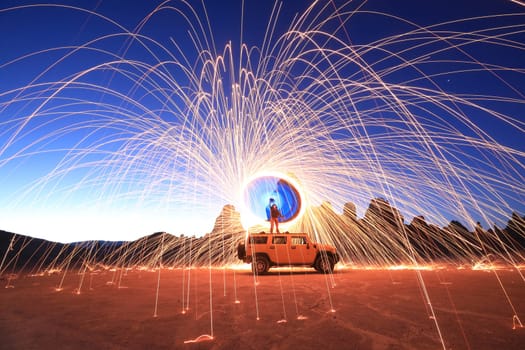 Creative Light Painting With Steel Wool Lighting