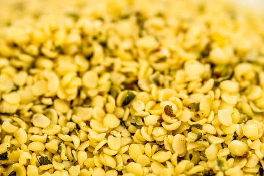 hemp seeds, peeled in a closeup