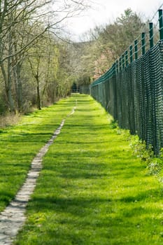 landscape - a little way with a fence