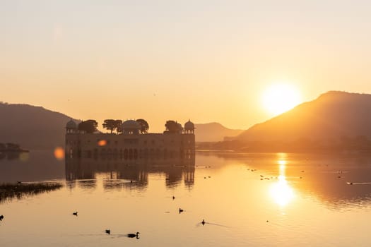 India water palace called Jal Mahal, Jaipur.
