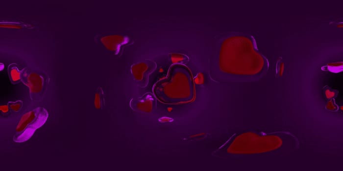 3d rendering of erythrocyte or red blood corpuscle.  Equirectangular  360 VR image.  The medical panoramic background.