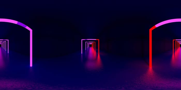 3d illustration, 3d rendering, vr 360 panorama abstract images of the geometry background