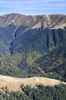 mountain landscape in The Fagaras Mountains, Romania