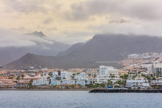 famous Adeje coast on Canary island. Tenerife, Spain