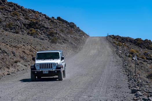 Unpaved road to volcanic summit,Mauna Kea Ice Age Natural Area Reserve,Big Island,Hawaii