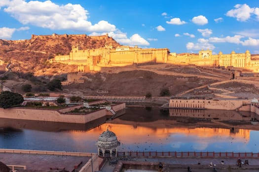 Amber Fort in Jaipur, India, view from the Wall Of Amer.