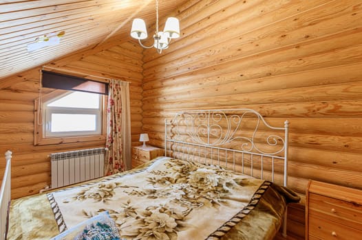 Russia, Moscow- November 15, 2019: interior room apartment modern bright cozy atmosphere. general cleaning, home decoration, preparation of house for sale. wooden country house