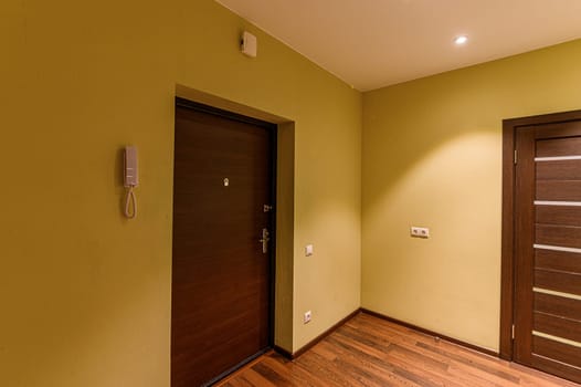 Russia, Moscow- November 15, 2019: interior room apartment modern bright cozy atmosphere. room doors, repair corridor