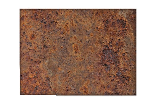 Map of Colorado on rusty metal