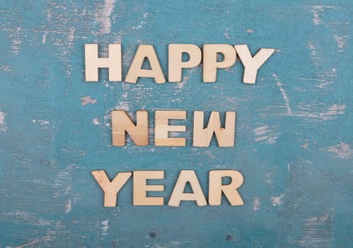 Term from wooden letters on weathered concrete