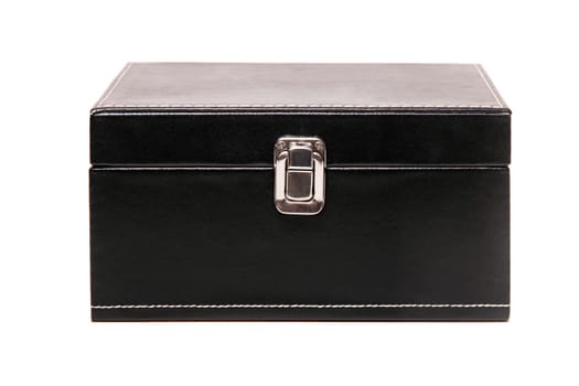 black jewerly box isolated on a white background.