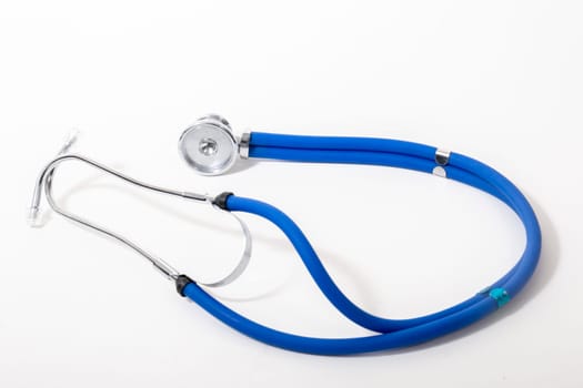 doctors equipment stethoscope isolated on a white background.