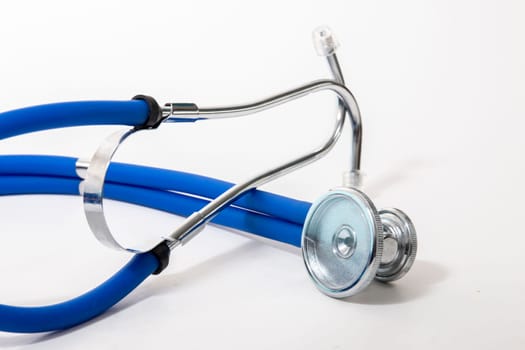 doctors equipment stethoscope isolated on a white background.