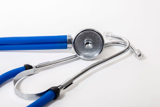 doctors equipment stethoscope isolated on a white background.