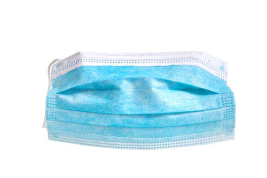 Medical protective mask isolated on a white background.