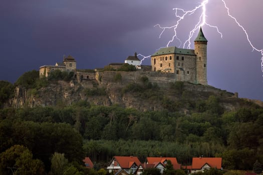 castle Kuneticka Hora at flash - Czech Republic