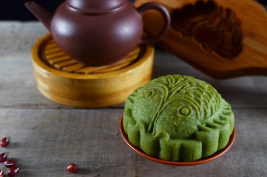 Mooncake ,Chinese mid autumn festival food.