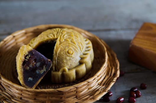 Mooncake ,Chinese mid autumn festival food.