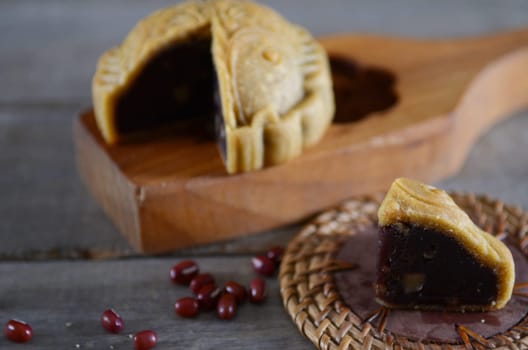 Mooncake ,Chinese mid autumn festival food.