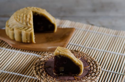 Mooncake ,Chinese mid autumn festival food.