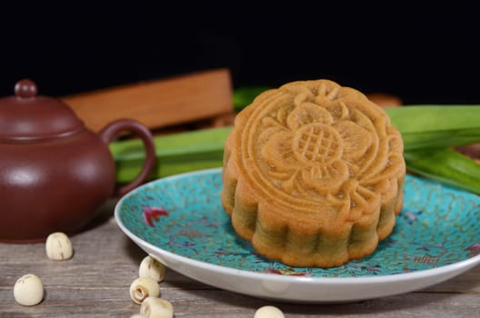 Mooncake ,Chinese mid autumn festival food.