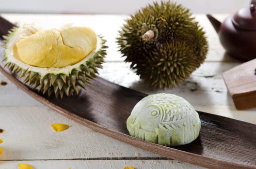 Durian Mooncake ,Chinese mid autumn festival food.