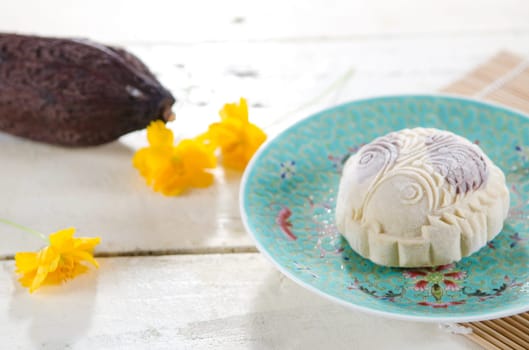 Mooncake ,Chinese mid autumn festival food.