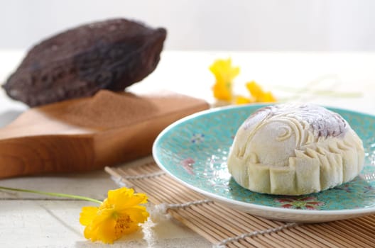 Mooncake ,Chinese mid autumn festival food.