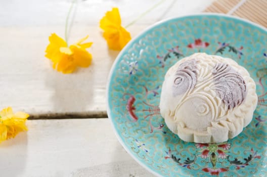 Mooncake ,Chinese mid autumn festival food.