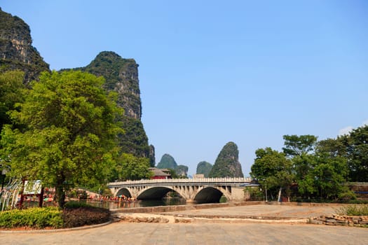 Rafting on the Li River in China