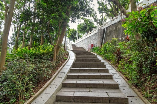 Stone staircase in Shenzhen City Park, China