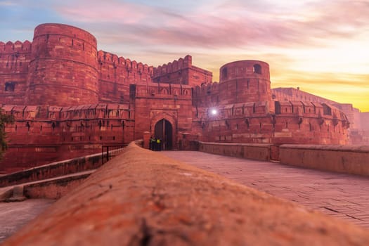 Agra Fort, famous place of visit in India.