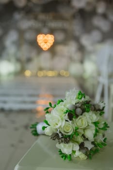 The wedding bouquet. Close up. Wedding background