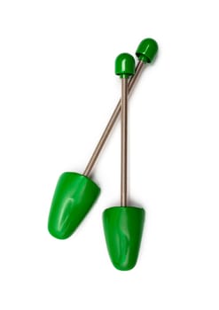 The spring shoe stretcher isolated on white background