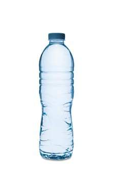 A Plastic bottle with clipping path isolated on a white background.