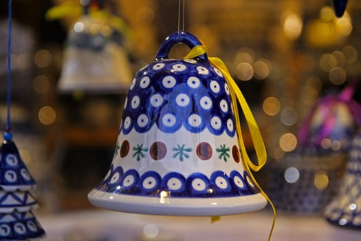 Hand made christmas tree decoration at Christmas markets