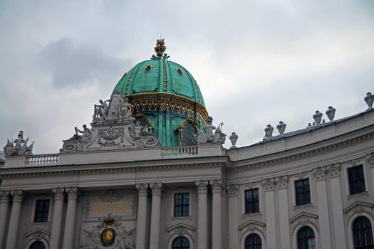 Imperial palace in Wien in a cloudy day