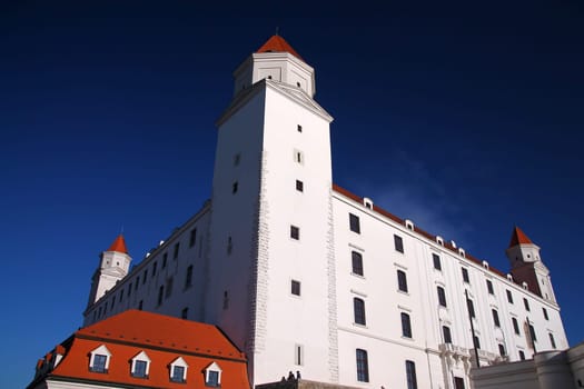 View of Bratislava castle in a sunny day