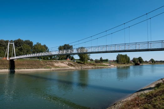 Bridge over canal Drava. Donja Dubrava. Summer of 2019.