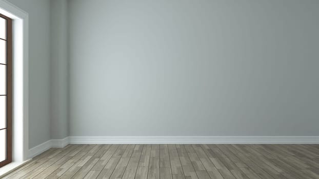 empty room interior design background with window 3d rendering by Sedat SEVEN