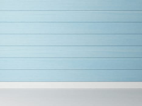 painted horizontal blue wooden rendering wall background for your design