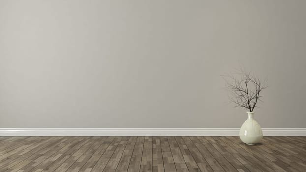 wall background with plant in the room decoration idea 3d rendering by Sedat SEVEN