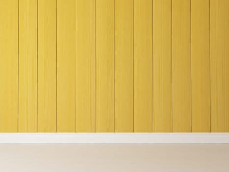 painted vertiical yellow wooden rendering wall background for your design