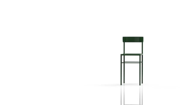 The 3d rendering of nice chair isoalted with white