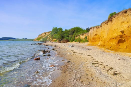 the cliff coast on the island of Ruegen near Klein Zicker