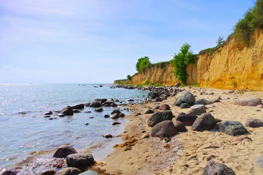 the cliff coast on the island of Ruegen near Klein Zicker