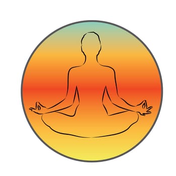 A girl in yoga pose vector icon on a white background isolated